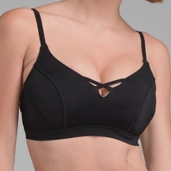Prana Carina Top / DD-Cup Black Solid W11191270 - Picture 1 of 4